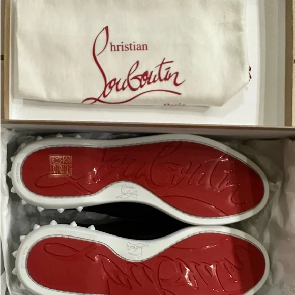 NIB Christian Louboutin 45 Black Geromoc Flat